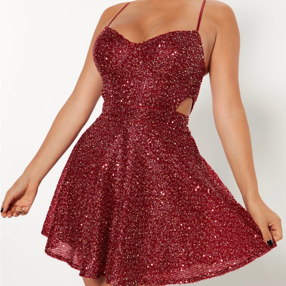 Fashion Nova. Always Cute Sequins Mini Dress size Large